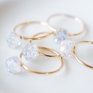 淺藍色滿天星植物戒指 10 號均碼