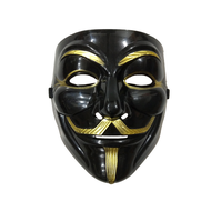NEW 10 Pcs New Black V for Vendetta Mask Cosplay Costume Accessory Anonymous Movie Guy Fawkes Hallow