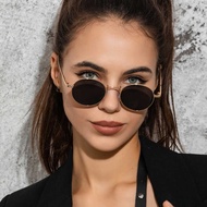 Unique Retro Sunglasses Men Women European American Trendy Small Frame Round Sunglasses Metal Glasse