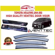 TOYOTA VELLFIRE (AH-30)  2015 2016 2017 2018 High Quality Venttec Door Visor Window Vent Air Press D