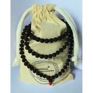 HONODIX® Rare black 5 MUKHI (FACE) 108+1 beads SIDDH RUDRAKSHA MALA, 7MM