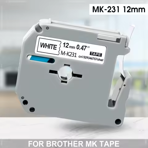 Compatible Brother Label Tape Brother MK231 MK-231 M-K231 M Tape 12mm for Brother P-Touch Label Prin