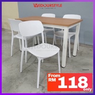 Vedourstyle Dining Table Set (1+4)/ Meja Makan/ Meja kafe/ Cafe table/ Restaurant Dining Set/ Office
