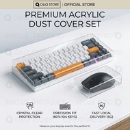 Mechanical Keyboard Dust Cover | Transparent Acrylic, 60/68/75/87/104 Keys, with Mouse Cover, Fast D