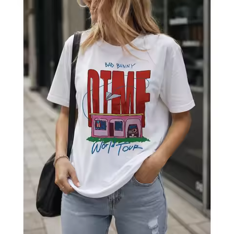 Bad Bunny tshirt women Y2k graphic Digital Graphic Pop Culture Pastel t-shirt 2000s Vintage Pastel G