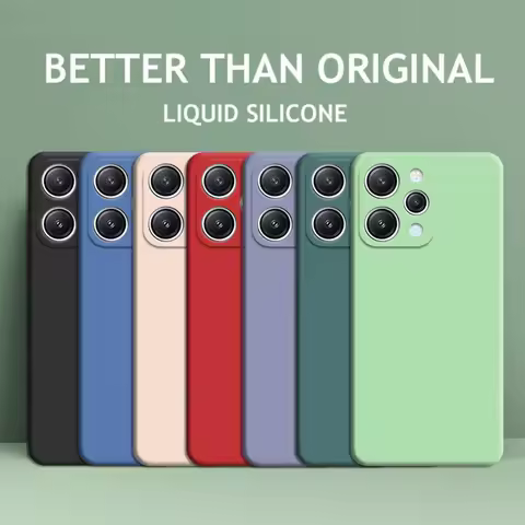 For Xiaomi Redmi 12 4G Case Liquid Silicone Plain Rubber Funda Protector Case For Redmi 12 Cover For