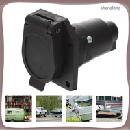 12V 7 Pin Round Trailer Plug 7 Way Socket Adapter Wiring Connector for