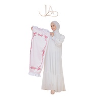 Sajadah Coquette Traveling Lahya Velvet Pouch - Coquette Ribbon Coquette | Traveling Prayer Rug Gift