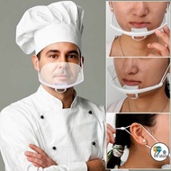 HS 1/5Pcs Transparent Hygienic Safety Mask - Plastic Sanitary Mouth Shield - Reusable, Anti Fog, Ant