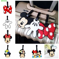 MYRON Cartoon Luggage Tag, Boarding Pass PVC Airplane Suitcase Tag, Soft Minnie Information Card Air