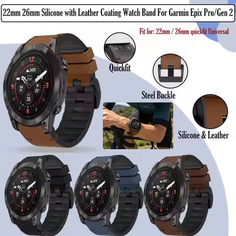 26mm 22mm Silicone Band For Garmin Epix Pro 51mm Quickfit 26mm Watch Strap For Garmin Epix Pro Gen 2