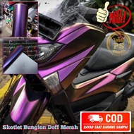 Skotlet Bunglon Doff Merah Ungu Stiker Skotlet Motor Warna Bunglon