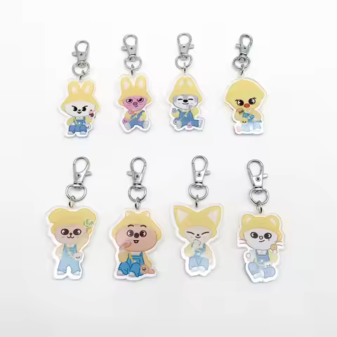 SKZOO/SK SKZOO POPUP STORE 2025 Cartoon Anime Acrylic Keychain Bag Decoration Car Keychain Matching 