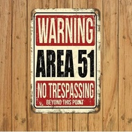 HELLOYOUNG Retro UFO Metal Sign Area 51 Sci-Fi Wall Decor Vintage Tin for Man Cave Bar Garage Alien 