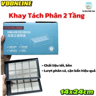 Khay Tách Phân Cá Cặn Bẩn Bể Cá 2 tầng Voonline