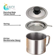 Anqi Oil Pot Stainless Steel Oil Filter Container Oil Filter Cup Oil Filter Holder/ ||