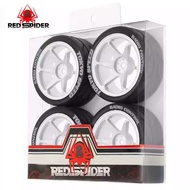 65mm Metal Wheel Hub Grip Tire Racing Flat Tires for Tamiya 1:10 XV02 TT01 RC Car Metal Upgrade OP A