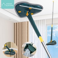 Anan Shine Triangle Mop 360° Rotatable  Adjustable Long Handle Imitation Hand Twist Quick Dry Mop for Floor/Ceiling/Wall