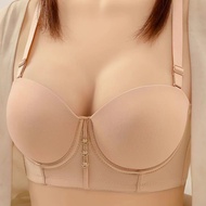 36B 38B 40B 42C wired bra / Plus size Half cup strapless bra 有钢圈半杯内衣