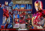 全場最平 啡盒未開 Hottoys MMS688 Iron Man Mark VI 2.0 With Suit-up Gantry MMS688D53