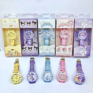 Sanrio Watch Kuromi Hello Kitty Girl Heart Cartoon Wrist Watch Student Quartz Watch Gift Ready stock