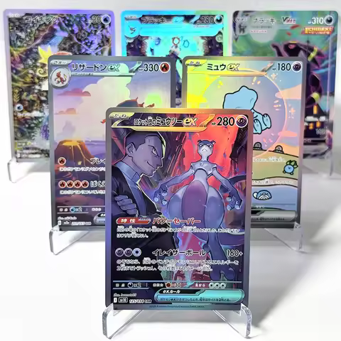 PKM Japanese Hot Seller Foil Proxy DIY PTCG Game Cards Team Rocket s Mewtwo/Mew/Charizard ex Magikar