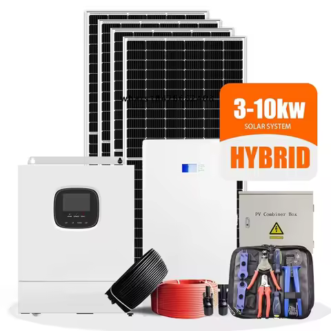 Solar Energy System 1000W 3KW 5KW 8KW 10KW Hybrid Solar Power System Panneau Solaire Kit Complet Pou