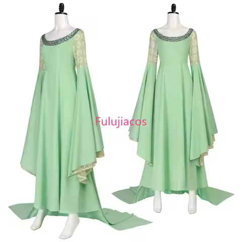 Fulujiacos Arwen Cosplay Costume Crown Elven Princess Arwen Dress