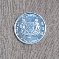 Uang Koin 20 Cents Singapura 2013