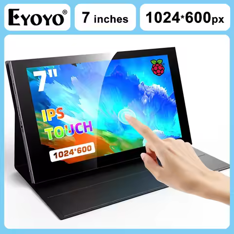 EYOYO 7" 1024x600 IPS Portable Monitor 5-point Raspberry Pi Capacitive Touchscreen Mini HDMI Display