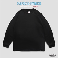 EVERESTER เสื้อแขนยาวชาย คอฟิต แขนจั้ม Oversize เสื้อยืดผู้ชาย สีดำ สีขาว เสื้อแขนยาว ผู้ชาย OLF