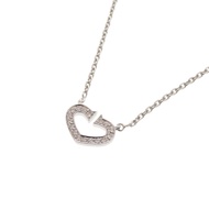 Excellent condition Cartier C Heart K18WG 750WG Diamond White Gold Necklace Jewelry 0132 [Pre-owned]