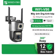 Dosen Pro outdoor Camera Super sharp 5.0mpx V86 - 2 eyes view - 360 rotation - night vision with col