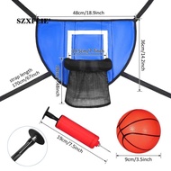 [Szxflie1] Trampoline Basketball Hoop Basketball Stand Basketball Goal Heavy Duty for Dipping Trampoline Attachment Accessories for Kids Adults