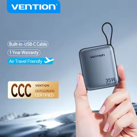 Vention CCC 10000mAh 35W Power Bank Fast Charge Portable Mini 3C PowerBank for iPhone 17 Xiaomi Exte