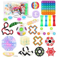 Fidget Toys Anti Stress Set Stretchy Strings   Gift Pack Adults Children Squishy Sensory Antistress Relief Figet Toys U7