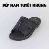 [HCM]Dép da nam quai ngang đế cao su khâu viền xunng quanh chắc chắc MS001