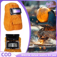 Full Face Electric Welding Mask Cowhide Welding Mask Automatic Argon Welding Mask Face Character Wel