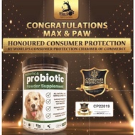 Max & Paw Pet Supplement Dog Supplement Probiotic -All Natural Probiotic Powder + Organic Prebiotic