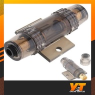 (1pcs)Car Fuse Box Audio 60 Amp Inline AGU Fuse Holder Fits 4 8 10 Gauge Wire amplifier