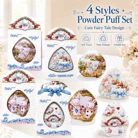 Cartoon Picnic Wind Cotton Candy Air Cushion Puff, Wet and Dry Liquid Foundation, Exquisite Fairy Ta