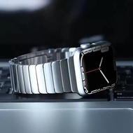 [HOT JUXXKWIHGWH 514] Link สร้อยข้อมือสายสแตนเลสสำหรับ Apple Watch 6/5/4/3 Series 44 40สำหรับ Iwatch 7 41 45มม. 38 42มม. หรูหราอย่างเป็นทางการแถบโลหะ