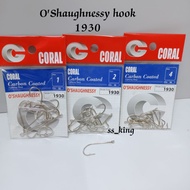 Coral O'Shaughnessy hook 1930 mata carbon coated o shaughnessy 1930