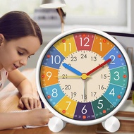 [mcfsnzwtxz1bw] Kids Learning Time Alarm Clock Portable Battery Powered Children Clock Silent