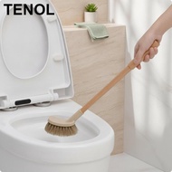 [TENOL] Toilet Brush with Wooden Handle Dense-Bristle Toilet Brush Ergonomic Hygienic for Bathroom