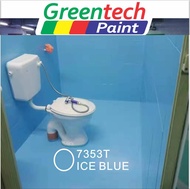 7353T ICE BLUE FULL SET Epoxy Floor Coating (FREE Tool Set + 1L PRIMER WATERPROOF + 1L EPOXY PAINT + 0.5 KG ANTI-SLIP POWDER) GREENTECH