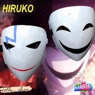 HIRUKO Simple Funny White Smiley Face Halloween Mask