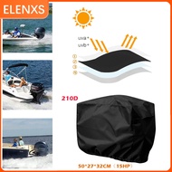 210D Oxford Cloth Boat Engine Cover Motor Protector Sunproof Adjustable Coating Waterproof Outboard Sealing PVC Storaging