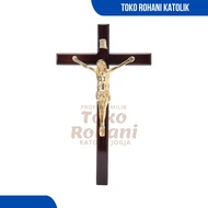 ZARGO BRASS CORPUS HANGING CROSS 40 CM WALL CROSS/ JESUS STATUE CROSS/