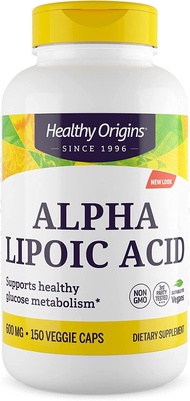 อาหารเสริม ALA,Healthy Origins, Alpha Lipoic Acid, 600 mg 150 Capsules